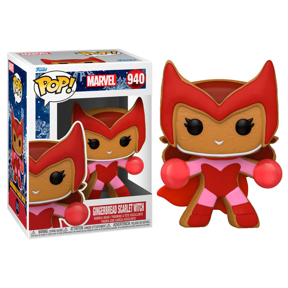 Figura POP Marvel Holiday Scarlet Witch - Espadas y Más