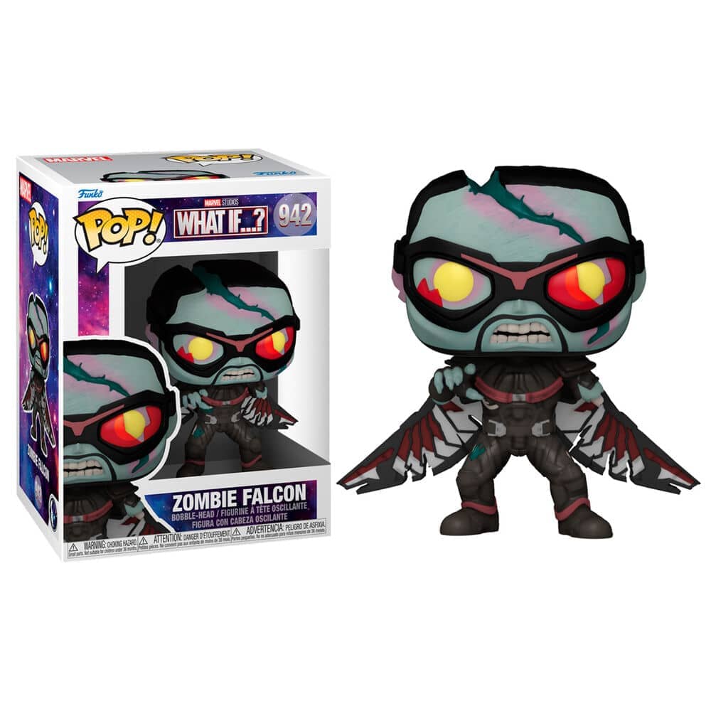 Figura POP Marvel What If Zombie Falcon - Espadas y Más