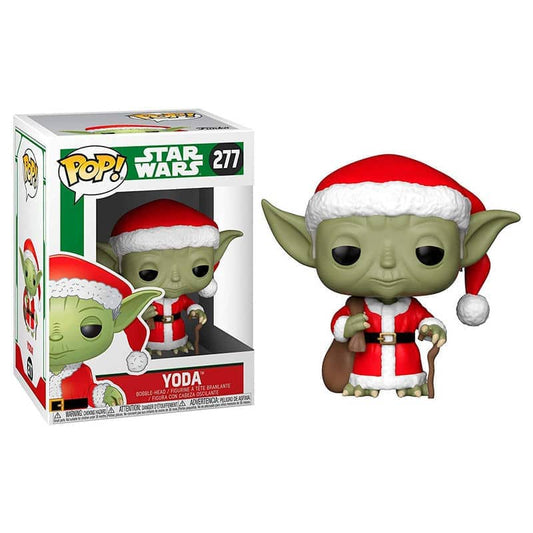 Figura POP Star Wars Holiday Santa Yoda - Espadas y Más