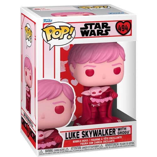 Figura POP Star Wars Valentines Luke and Grogu - Espadas y Más