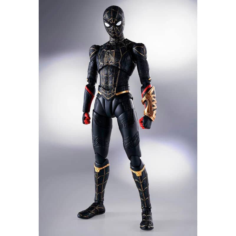 Figura S.H. Figuarts Spiderman Black and Gold Suit Special Set Marvel 15cm - Espadas y Más