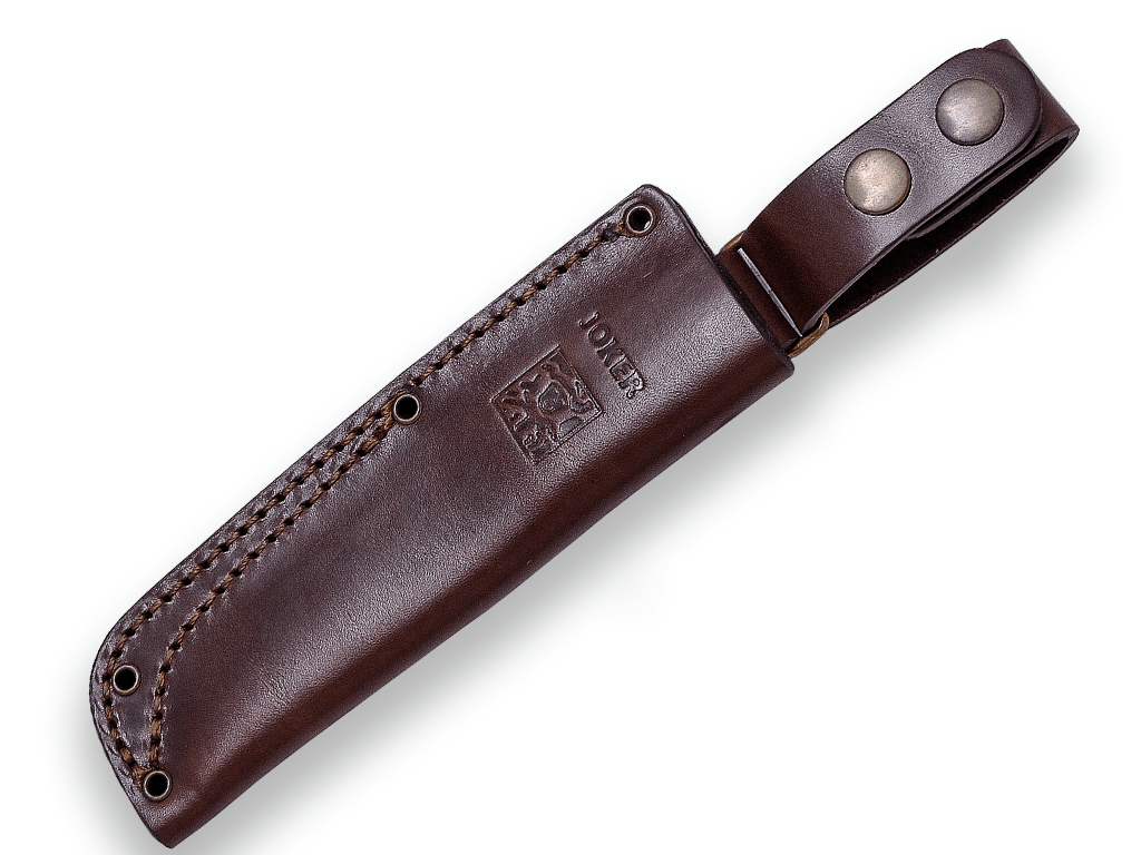 CUCHILLO BUSHCRAFT Y SUPERVIVENCIA JOKER TRAMPERO SCANDI EN ABEDUL RIZADO. CL124 - Espadas y Más