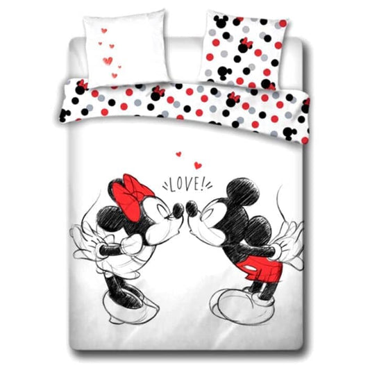 Funda nordica Love Mickey and Minnie Disney algodon cama 135cm - Espadas y Más