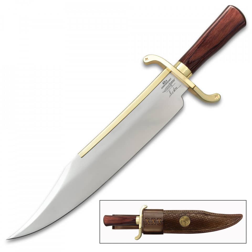 GIL HIBBEN 65TH ANNIVERSARY OLD WEST BOWIE KNIFE 93595 - Espadas y Más