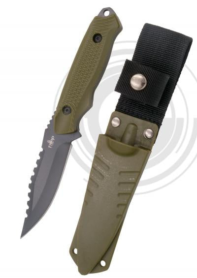 H0061 CUCHILLO TACTICO FUNDA ABS VERDE - Espadas y Más