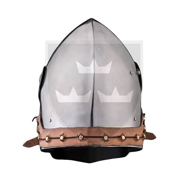 Casco Bacinete con visor - acero 2mm - Espadas y Más