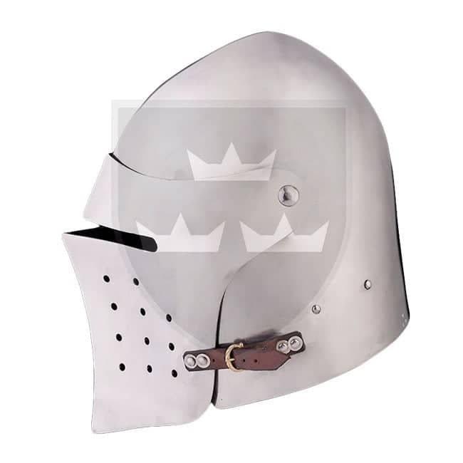 Casco Bacinete con visor - acero 2mm - Espadas y Más