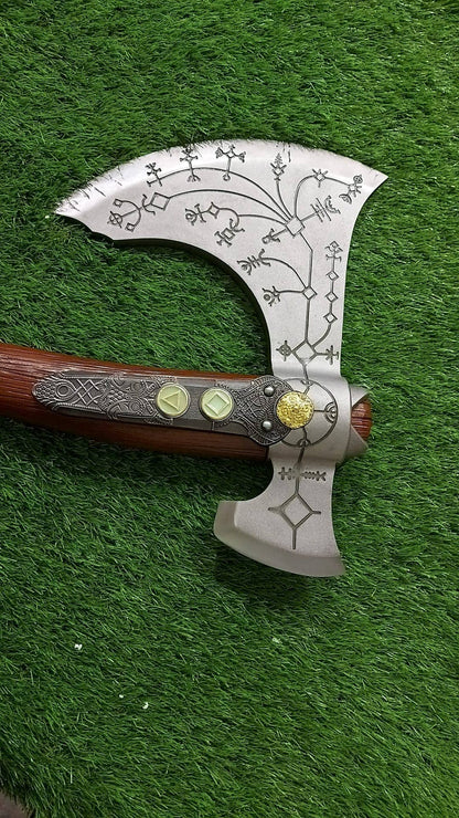 Imagen de Hacha Leviatán Kratos de acero parte de nuestra colección en Espadas y más, sitio oficial.