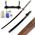 HIGHLANDER - DUNCAN MACLEOD KATANA - FORJADO Y PLEGADO A MANO, JUEGO - EDICIÓN DAMASCO ROJO 41672 - Espadas y Más