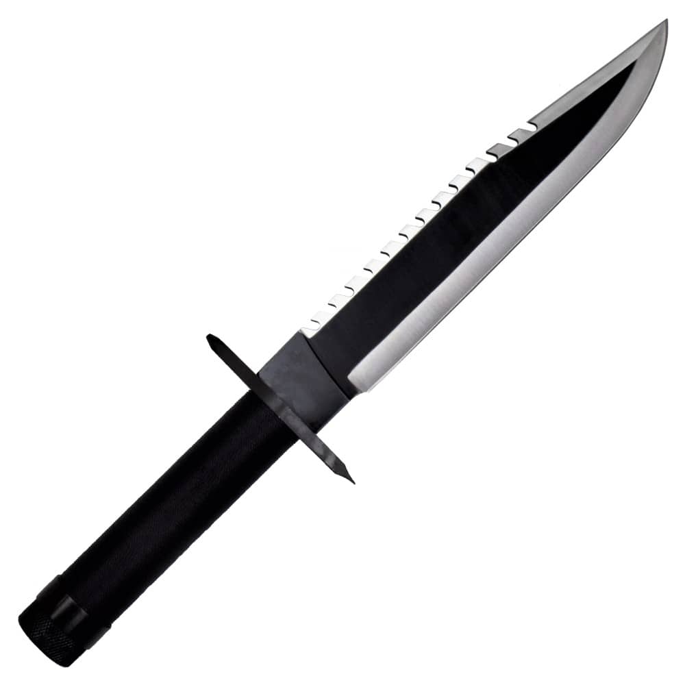 Cuchillo réplica del cuchillo de la Película Rambo con hoja de acero igual que el de la película. Vendido por Espadas y más