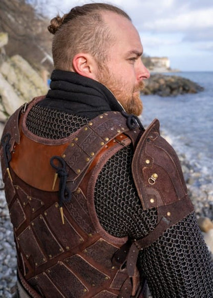 Armadura Woodsman LARP Armour, Piel de gamuza, Negro o Marrón  IF-105101 - Espadas y Más