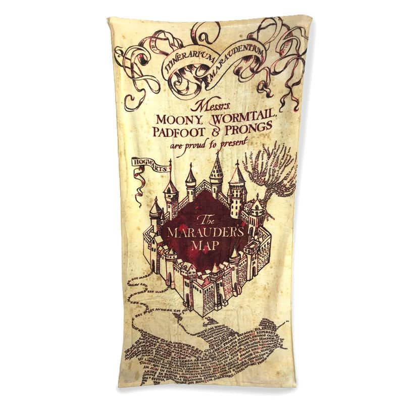 Toalla Marauders Map Harry Potter algodon - Espadas y Más