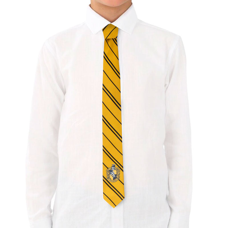 Corbata infantil Hufflepuff Harry Potter logo tejido - Espadas y Más