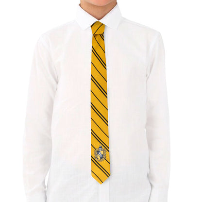 Corbata infantil Hufflepuff Harry Potter logo tejido - Espadas y Más