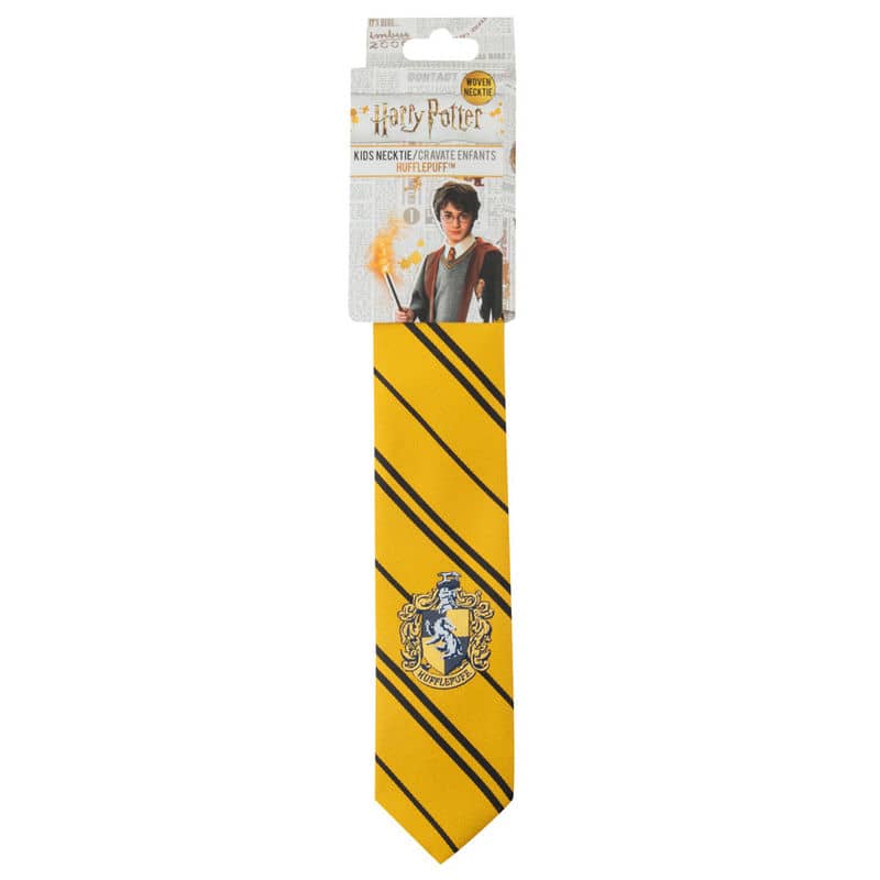 Corbata infantil Hufflepuff Harry Potter logo tejido - Espadas y Más