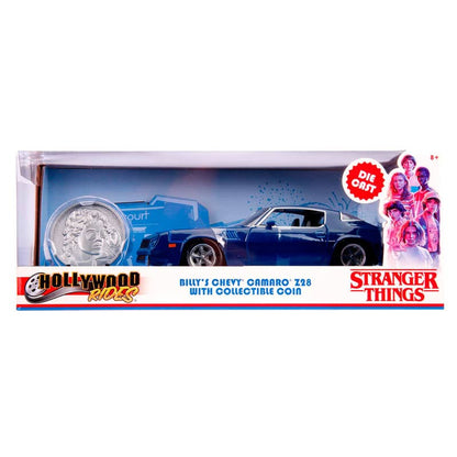 Coche metal Chevy Camaro 1979 Z28 Stranger Things + moneda - Espadas y Más