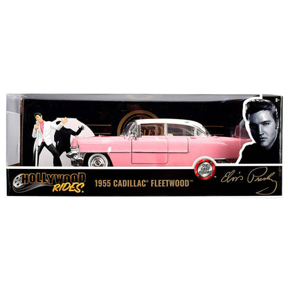 Set figura + coche metal Cadillac Fleetwood 1955 Elvis Presley