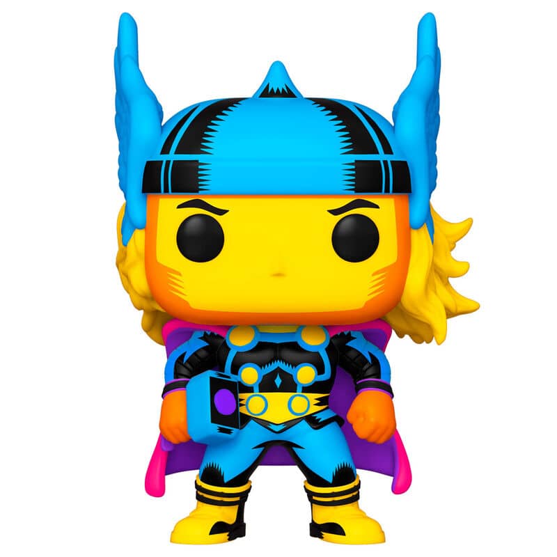 Figura POP Marvel Black Light Thor - Espadas y Más