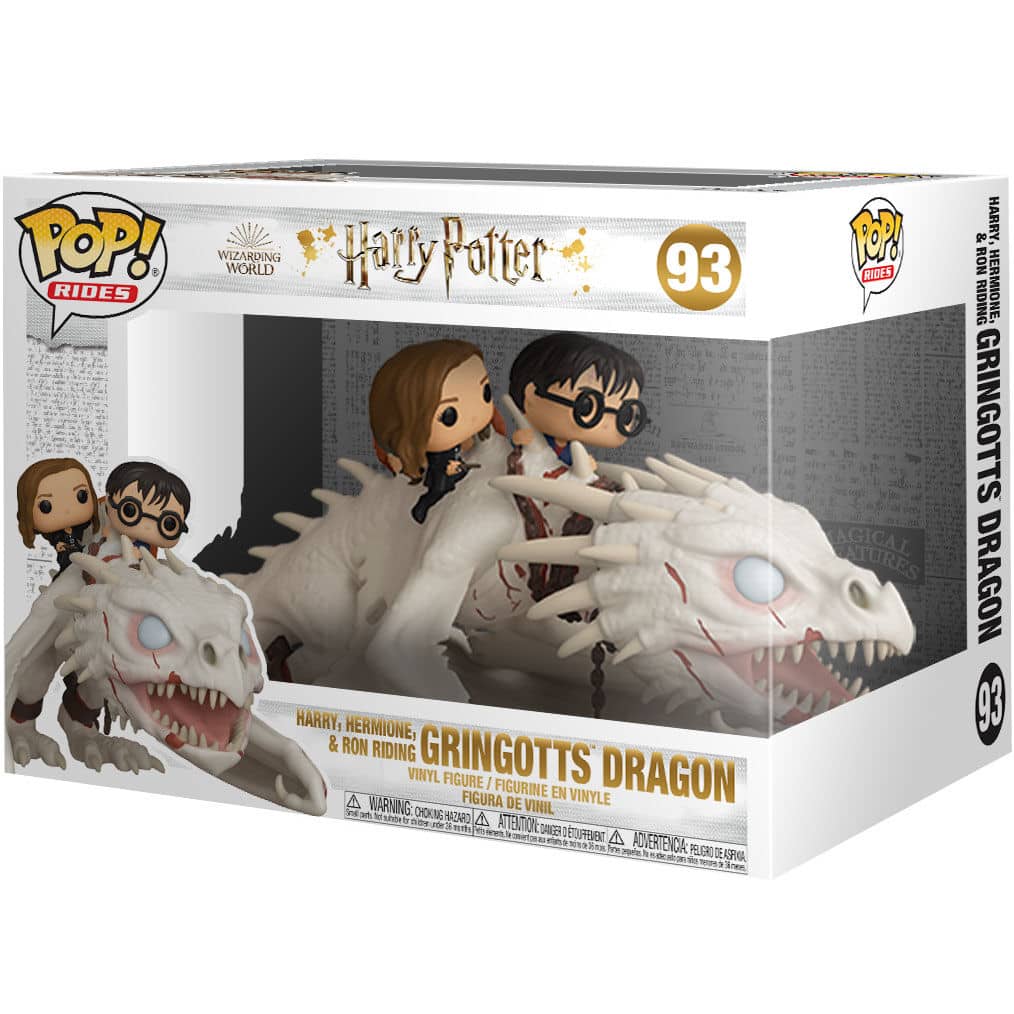 Figura POP Gringotts Dragon con Harry, Ron y Hermione Harry Potter - Espadas y Más