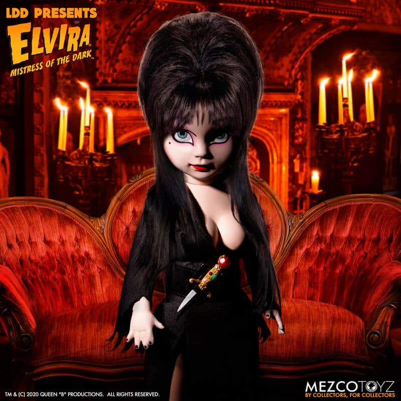 Figura Elvira - Elvira Mistress of the Dark Living Dead Dolls 25cm - Espadas y Más