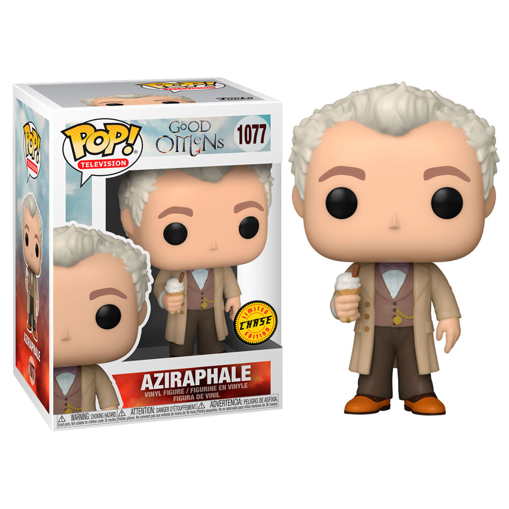 Figura POP Good Omens Aziraphale with Book 5 + 1 Chase - Espadas y Más