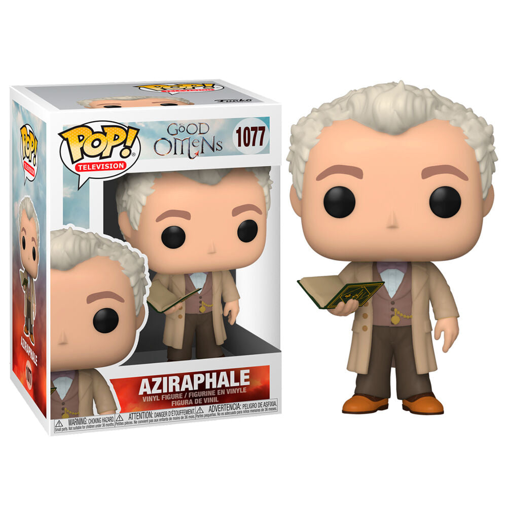 Figura POP Good Omens Aziraphale with Book 5 + 1 Chase - Espadas y Más