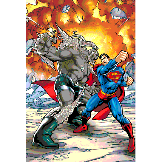Puzzle lenticular Superman vs Doomsday DC Comics 300pzs - Espadas y Más