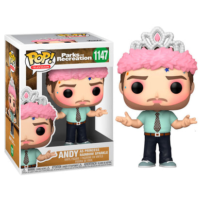 Figura POP Parks and Rec Andy as Princess Rainbow Sparkle - Espadas y Más