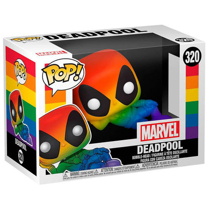 Figura POP Marvel Pride Deadpool Rainbow - Espadas y Más