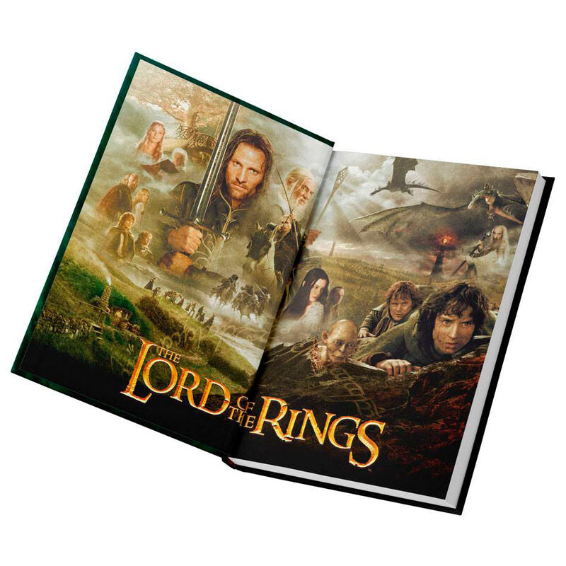 Cuaderno A5 One Ring To Rule Them All El Señor de los Anillos con luz - Espadas y Más