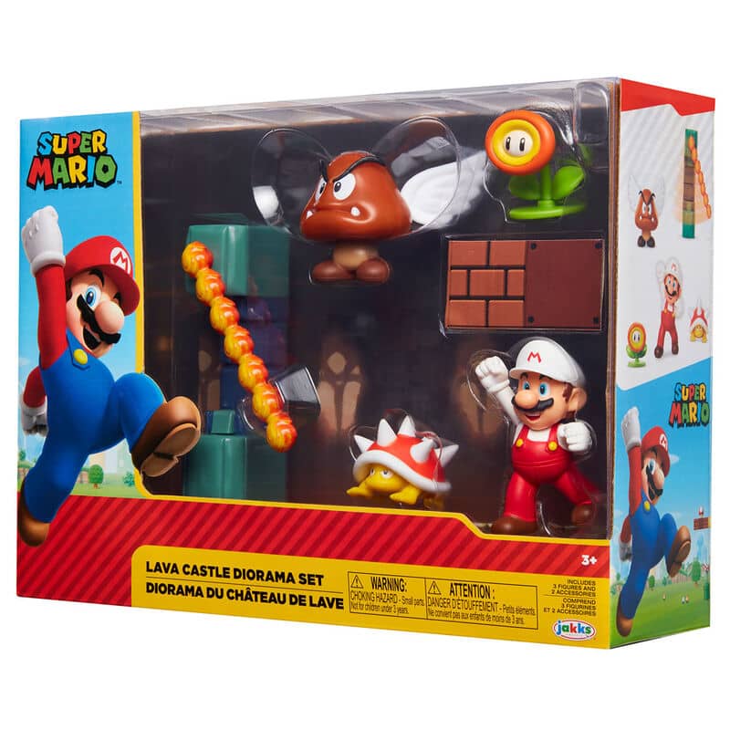 Set diorama Castillo de Lava Super Mario Nintendo - Espadas y Más
