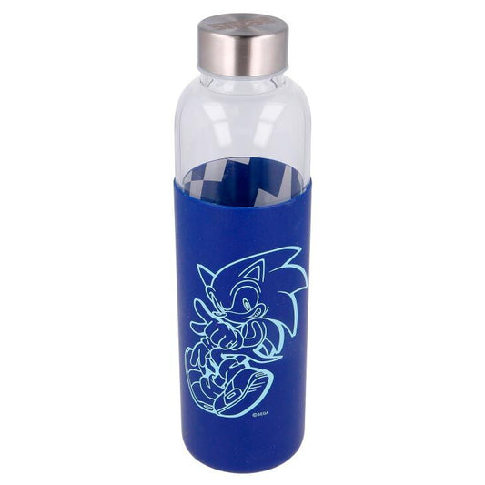 Imagen de Botella cristal Sonic The Hedgehog funda silicona 585ml Facilitada por Espadas y más