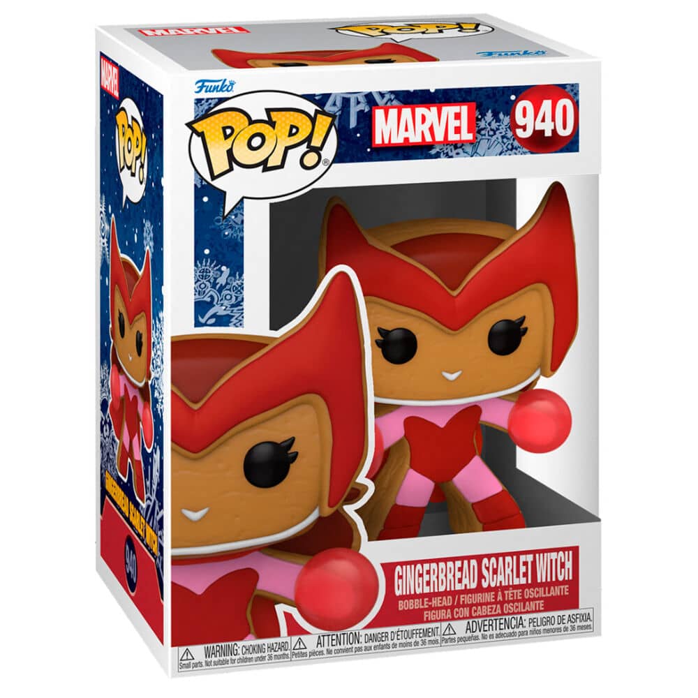 Figura POP Marvel Holiday Scarlet Witch - Espadas y Más