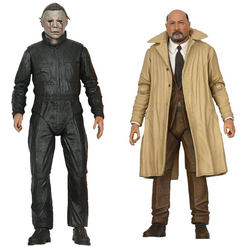 Blister 2 figuras Ultimate Michael Myers + DR Loomis Scale Action Halloween 2 18cm - Espadas y Más
