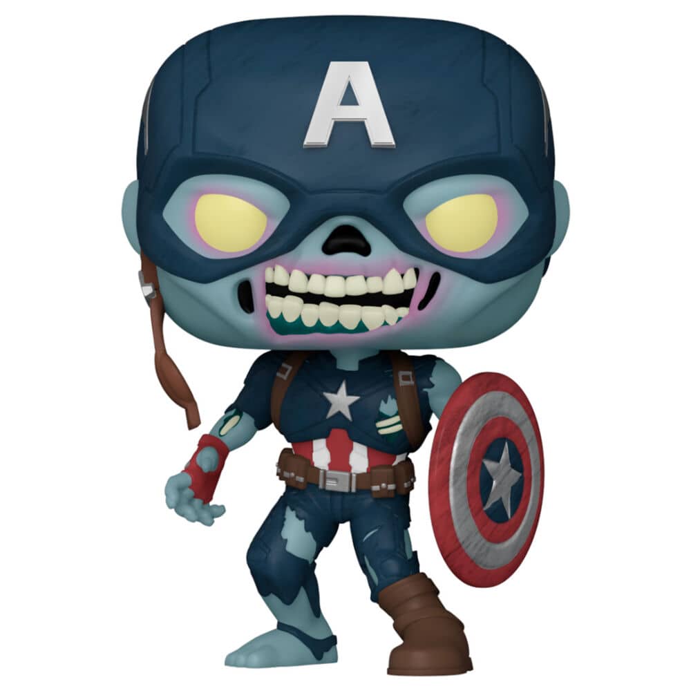 Figura POP Marvel What If Zombie Captain America - Espadas y Más