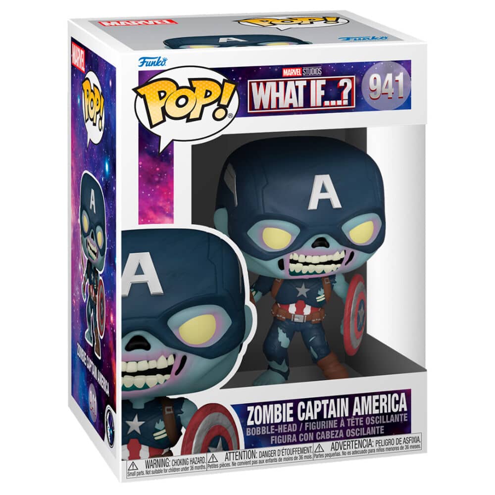 Figura POP Marvel What If Zombie Captain America - Espadas y Más