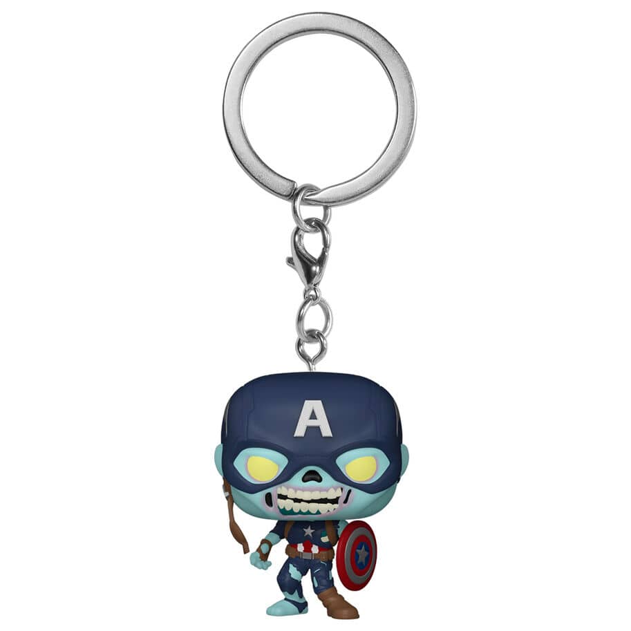 Llavero Pocket POP Marvel What If Zombie Captain America - Espadas y Más