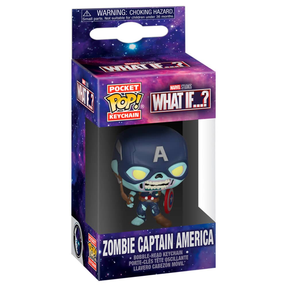 Llavero Pocket POP Marvel What If Zombie Captain America - Espadas y Más