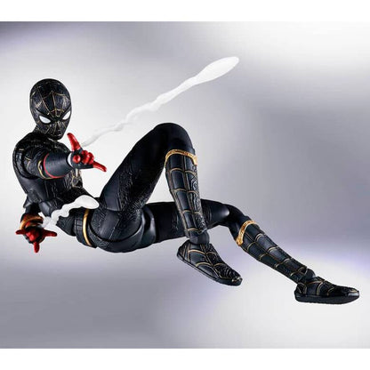 Figura S.H. Figuarts Spiderman Black and Gold Suit Special Set Marvel 15cm - Espadas y Más