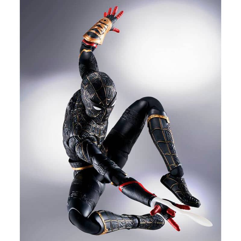 Figura S.H. Figuarts Spiderman Black and Gold Suit Special Set Marvel 15cm - Espadas y Más