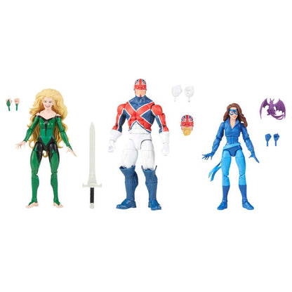 Set 3 figuras Meggan, Captain Britain y  Shadowcat X-Men Marvel Legends 15cm - Espadas y Más