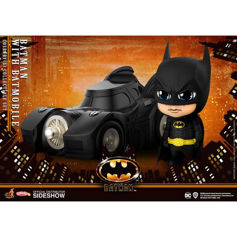 Figura Cosbaby Batman with Batmobile Batman 1989 10cm - Espadas y Más
