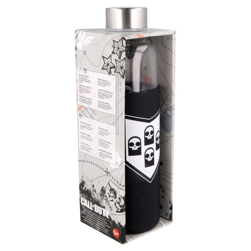 Botella cristal Call Of Duty funda silicona 585ml - Espadas y Más
