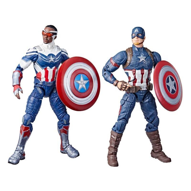 Set 2 figuras Sam Wilson and Steve Rogers Capitan America Marvel 15cm - Espadas y Más