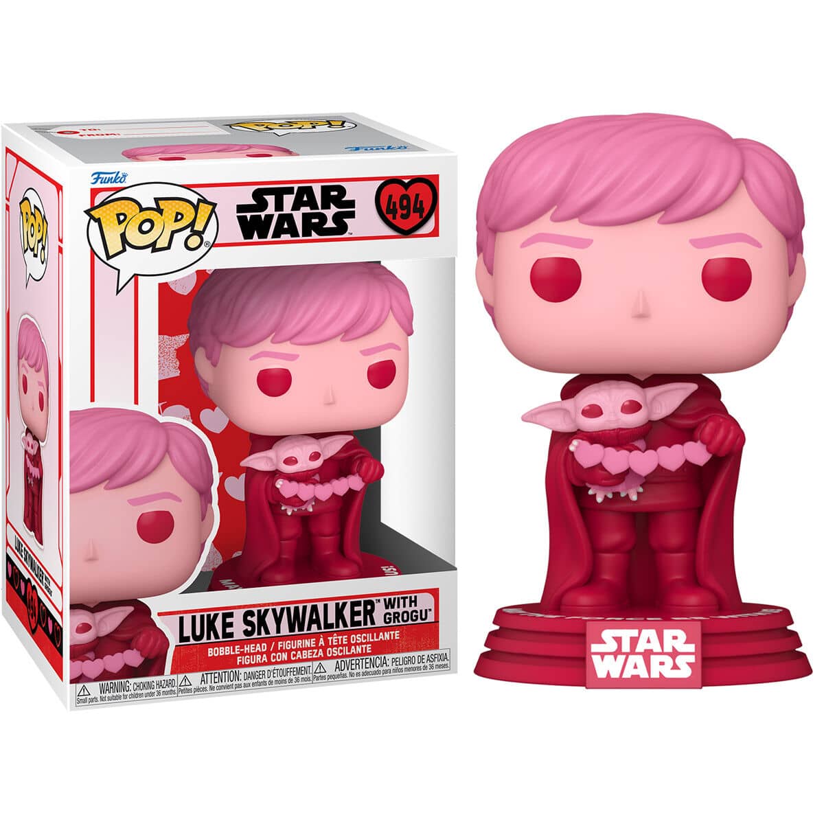 Figura POP Star Wars Valentines Luke and Grogu - Espadas y Más