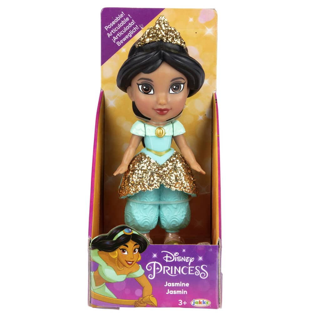 Expositor Mini Muñecas con purpurina Princesas Disney 8cm surtido - Espadas y Más