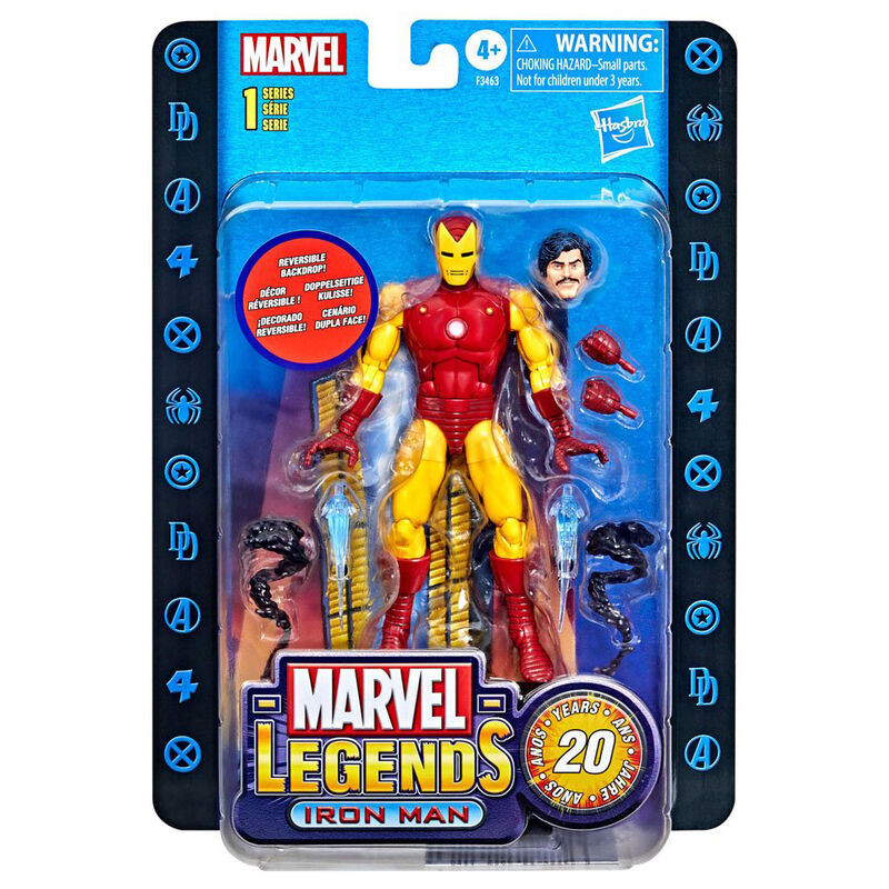 Imagen de Figura Iron Man 20 Aniversario Marvel Legends 15cm Facilitada por Espadas y más
