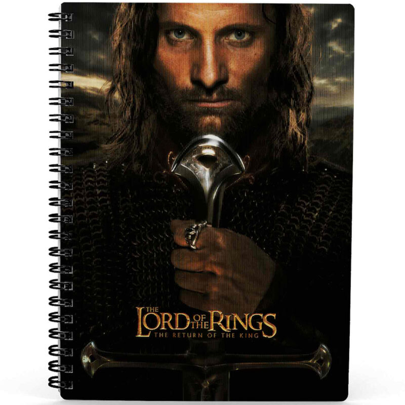 Imagen de Cuaderno 3D Aragorn El Señor de los Anillos Facilitada por Espadas y más