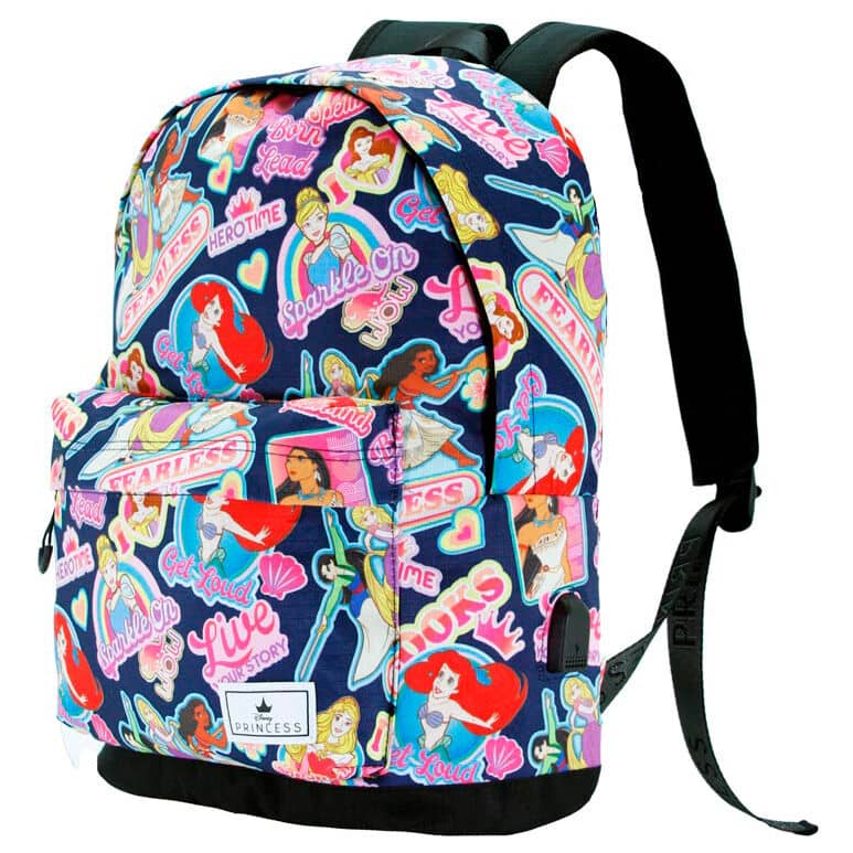 Mochila Fearless Princesas Disney adaptable 45cm - Espadas y Más