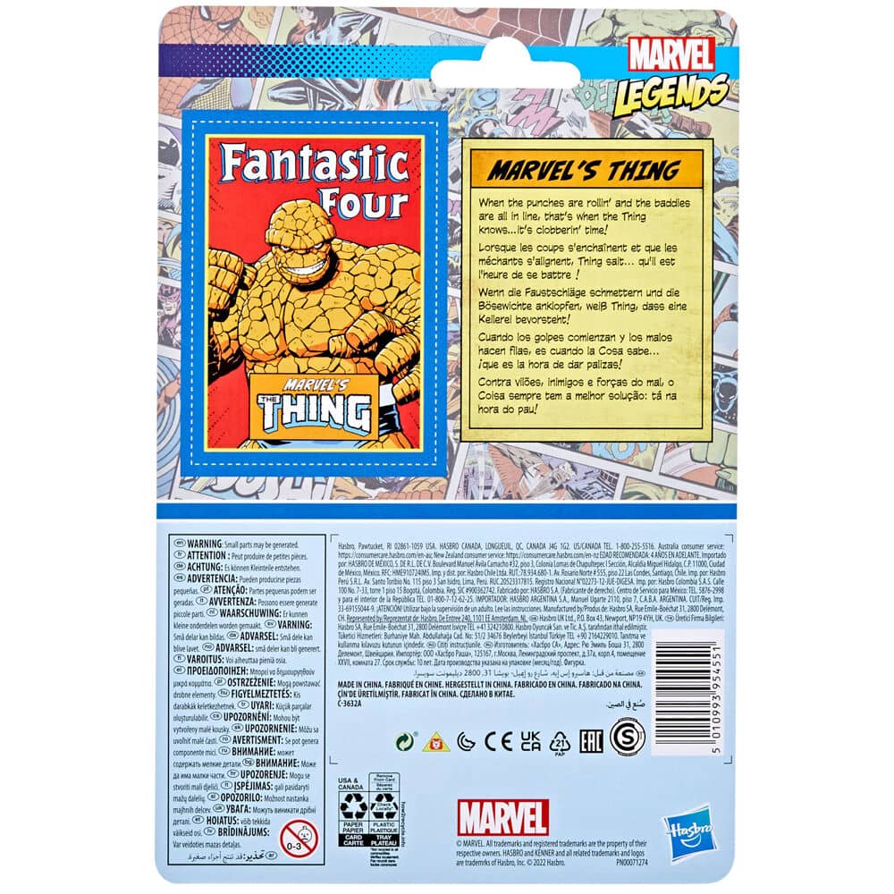 Figura The Thing Marvel Retro Collection 9cm - Espadas y Más